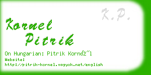 kornel pitrik business card